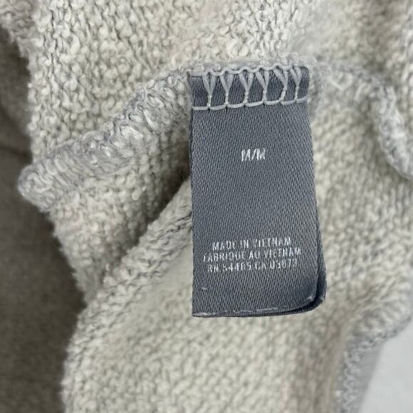 Aerie Crew Neck Sweatshirt Raglan Sleeve Mixed Media Gray Women's Size M - Picture 11 of 13